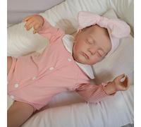 ROSHUAN Poupée Reborn pour fille - 48,3 cm - Réaliste - Yeux fermés - En tissu doux - Réaliste - Pour enfants de 3 ans