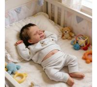 ROSHUAN Poupée Reborn réaliste en silicone de 45,7 cm pour filles qui dorment avec corps en vinyle pour nouveau-né, cadeau pour enfants à partir de 3 ans