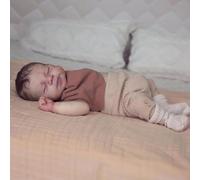 ROSHUAN Poupée Reborn réaliste en silicone pour bébé de 45,7 cm qui ressemble à de vrais cheveux enracinés faits à la main pour enfants de 3 ans