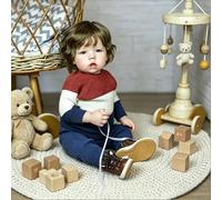 ROSHUAN Poupée Reborn Réaliste Grande Taille 70 cm Poupées Bébé Reborn Garçon Liam, Poupée pour Tout-Petits Vivante, Corps en Tissu Doux Poupées Bébés Réalistes pour Enfants