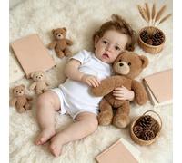 ROSHUAN Poupée Reborn Réaliste Liam 28 Pouces 70 cm Poupées Bébé Reborn Garçon Grande Taille, Poupée pour Tout-Petits, Corps en Tissu Doux Poupées Réalistes pour Enfants Cadeaux