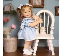 ROSHUAN Poupée souriante Reborn de 71,1 cm - Poupée Reborn réaliste - Corps en tissu doux - Aspect réaliste - Cadeau de Noël