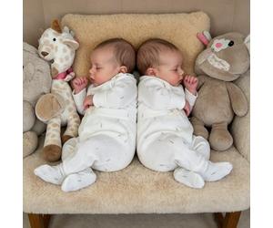 ROSHUAN Poupées Bébé Jumelles Garçons Reborn Endormies 18 Pouces, Silicone Intégral et Vinyle Doux, Nouveau-Né Ultra Réaliste à l'apparence Naturelle, Jouet Cadeau pour Enfants dès 3 Ans