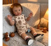 ROSHUAN Poupées Réalistes Reborn Grande Taille 26 Pouces Poupée Reborn Tout-Petits Garçon Qui Ressemble à Un Vrai Bébé Poupées Corps en Tissu Doux Poupée Réaliste pour Enfants
