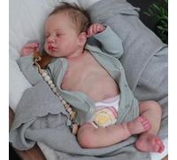 ROSHUAN Poupées Reborn en silicone à corps entier de 50,8 cm, anatomiquement correct, poupée bébé en silicone souple, réaliste, avec cheveux racines, pour enfants à partir de 3 ans