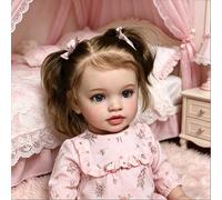 ROSHUAN Poupées Reborn Réalistes Grand Taille Fille Pippa 26 Pouces 66 cm Poupée Bébé Reborn Réaliste Corps en Tissu Ultra-Doux Bébé Poupée La Vie Réelle pour Enfants