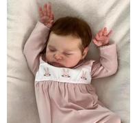 ROSHUAN Real Life Asleep Reborn Poupée en silicone pour bébé fille 50,8 cm qui semble réaliste nouveau-né poupée nouveau-né yeux fermés réaliste poupée bébé poupée poupée bébé poupée jouet pour