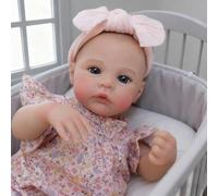 ROSHUAN Real Life Poupée Reborn anatomiquement correcte fille 48,3 cm Silicone Full Body Vinyl Poupée réaliste nouveau-né poupée réaliste qui ressemble à un vrai jouet pour enfants