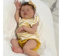 ROSHUAN Real Life Poupée Reborn en silicone pour bébé 50,8 cm Réaliste nouveau-né fille qui semble réaliste poupée bébé endormie poupée faite à la main jouet pour enfants