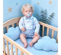 ROSHUAN Real Life Poupée Reborn en silicone pour bébé réaliste en vinyle de 50,8 cm Blond Boy Liam réaliste qui ressemble à de vraies poupées pour bébés pour enfants cadeaux