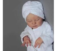 ROSHUAN Reborn Poupées Silicone Corps Complet Vinyle Fille 20 Pouces 50 cm Poupées Bébé Réaliste Ressemble à La Réelle Nouveau-né Endormie Bebe Poupées pour Enfants 3 Ans Et Plus