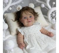 ROSHUAN Smile Reborn Poupée bébé en silicone réaliste en vinyle 50,8 cm avec accessoires de jouets