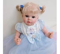 ROSHUAN Vie Réelle Poupées Bébé Reborn Blonde Fille 20 Pouces 50 cm Poupée Bébés Réalistes Corps en Tissu Souple Qui Ressemble à Un Vrai Nouveau-né Poupées pour Enfants âges 3+