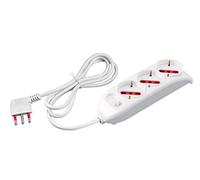 ROSI RS94001 Multiprise série Emilia, Blanc, 3 Prises Schuko BIV. 10/16A