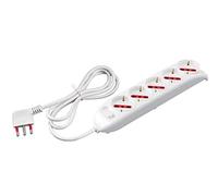 ROSI RS94005 Multipresa Multiprise série Emilia, Blanc, 5 Prese schuko BIV. 10/16A