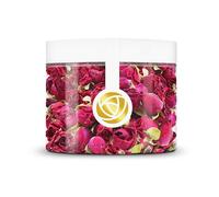 Rosie Rose Fleurs de roses décoratives en 7 couleurs - 20 g - Fleurs séchées décoratives, garniture pour gâteau, décoration de gâteau, 100 % naturel pour la cuisson et la décoration (rose pure)