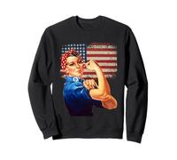 Rosie The Riveter Drapeau américain USA Rosie la riveteuse Sweatshirt