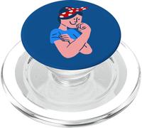 Rosie The Riveter Rockabilly, icône rétro de la Seconde Guerre Mondiale, Journée de la Femme PopSockets PopGrip pour MagSafe