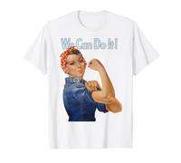 Rosie The Riveter T-shirt rétro pour femme Inscription We Can Do It T-Shirt