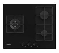 Table de cuisson gaz - ROSIERES - RVG63B4MBB/1 - 3 foyers - Allumage 1 main - Surface en verre