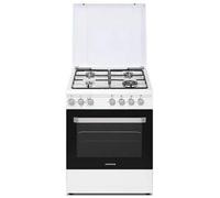 ROSIERES - RGG663CSW/E Cuisinière Prodige 60cm 4G Four Gaz CN Catalyse Blanc