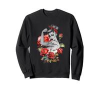 RosieRiveter Retro Vintage Girl Power Pin Up Roses Rouges Sweatshirt