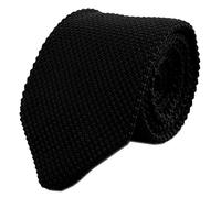Rosiika Cravate fine en tricot pour homme - Design basique - Style vintage - Style décontracté - 6,1 cm, Noir , taille unique