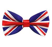 Rosiika Cravate Union Jack - Cravate avec drapeau du Royaume-Uni - Nœud papillon pour couronnement du roi, Nœud papillon Union Jack, taille unique