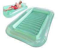 Rosimadora Piscine - Appui-tête incurvé gonflable flottant lit épais pliable matelas d'eau | Cour, vacances, plage, flottaison réglable, camping en plein air