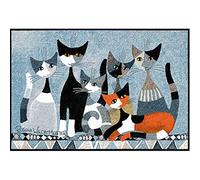 Efia Salonloewe sld1767-050x075 Rosina Wachtmeister Paillasson lavable, motif: Siamo in sei, 50 x 75 cm, tapis d´entrée intérieur et extérieur