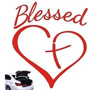 Rosixehird Autocollant Jésus pour Voiture | Autocollant décalque chrétien Autocollants décalque Voiture Coeur d'amour,Autocollant décalque Voiture Coeur d'amour Fac e à