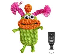 Rosixehird Étui pour Voiture,Support Voiture Cas Bouche Saucisse bandessinée - Porte-clés véhicule Protection Tout Autour, Pas Facile à Tirer Le Bas Sac à clés Fait Main