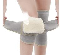 Rosixehird Genouillères en laine - Genouillères thermiques en cachemire | Genouillères en molleton d'agneau Genouillères Soins des articulations musculaires Soutien du genou Genouillère douce