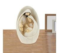 Rosixehird la Sainte Famille | Ornements sculptés Nativité Figure - Statue crèche utilisée à l'intérieur ou à l'extérieur Décoration Parfaite pour Pâques et Noël