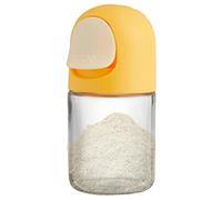 Rosixehird Salière doseuse | sel doseur à Poussoir avec Couvercle - Bouteille d'assaisonnement en Verre Transparent pour Le Camping la Cuisine, Gardez la fraîcheur