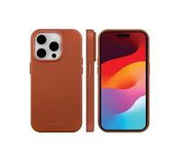 Roskilde - Coque de protection pour téléphone portable - compatibilité avec MagSafe - cuir pleine fleur - brun clair - pour Apple iPhone 15 Pro