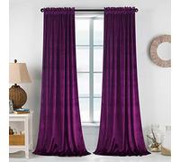 Roslynwood Lot de 2 Rideaux occultants en Velours pour Chambre d'enfant - Décoration intérieure élégante - Grande fenêtre - Occultant en Velours pour Salon, 132 x 274 cm de Long - Orchidée Violette