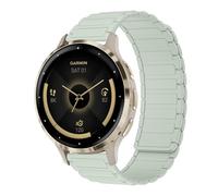 RosMank 18mm Bracelet en Silicone Compatible avec Garmin Venu 4 41mm/Venu 3S 41mm/Venu 2S/Move 3S/Active S, Bracelet de Rechange Magnétique pour Garmin Forerunner 265S/255S/Vivoactive 4S/3S, Vert