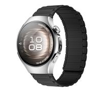 RosMank 18mm Bracelet en Silicone Compatible avec Huawei Watch GT 6 41mm/GT 5/GT4 41mm, Bracelet de Rechange Magnétique pour Huawei Watch 5 42mm/GT 5 Pro 42mm, Noir