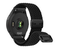 RosMank 18mm Bracelet Tressé Compatible avec Garmin Forerunner 265S/255S/Vivoactive 4S/Vivomove 3S, Nylon Bracelet de Rechange pour Garmin Venu 3S 41mm/Venu 2S/Move 3S/Active S (Noir)