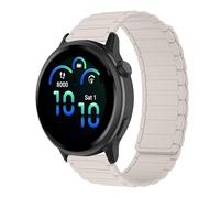RosMank 20mm Bracelet en Silicone Compatible avec Garmin Forerunner 570 42mm/Forerunner 165/Vivoactive 6/Vivoactive 5, Bracelet Rechange Magnétique pour Garmin Venu Sq 2/Approach S50/S44,Blanc