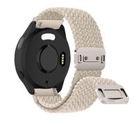 RosMank 20mm Bracelet Tressé Compatible avec Garmin Forerunner 165/Forerunner 165 Music/Vivoactive 5, Bracelet de Rechange en Nylon Tissé pour Garmin Venu Sq 2/Venu Sq 2 Music (Blanc)
