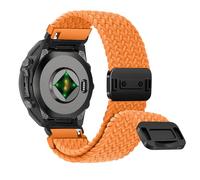 RosMank 20mm Quickfit Tressé Bracelet pour Garmin Fenix 8 AMOLED 43mm/7S Pro/7S/6S Pro/6S/5S/5S Plus, Bracelet de Rechange en Nylon pour Approach S70 42mm/Instinct 2S/Descent Mk3s (Orange)
