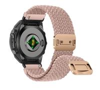 RosMank 20mm Quickfit Tressé Bracelet pour Garmin Fenix 8 AMOLED 43mm/7S Pro/7S/6S Pro/6S/5S/5S Plus, Bracelet de Rechange en Nylon pour Approach S70 42mm/Instinct 2S/Descent Mk3s, Thé au lait