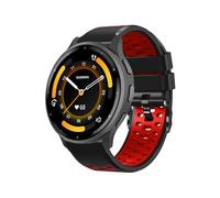 RosMank 22mm Bracelet en Silicone pour Garmin Venu 4 45mm/Venu 3 45mm/Venu 2/Vivoactive 4/Active, Bracelet de Rechange en Deux Couleurs pour Garmin Forerunner 570 47mm/Forerunner 265/255, Rouge Noir
