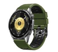 RosMank 22mm Bracelet en Silicone pour Huawei Watch GT6 Pro 46mm/GT6 46mm/GT5 Pro/GT5/GT4/GT3(46 mm), Deux Couleurs Rechange Bracelet pour Huawei Watch Ultimate 2/4Pro 48mm/5/4/3Pro(46 mm),VertNoir