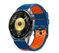 RosMank 22mm Bracelet en Silicone pour Huawei Watch GT6 Pro 46mm/GT6 46mm/GT5 Pro/GT5/GT4/GT3(46 mm), Deux Couleurs Rechange Bracelet pour Huawei Watch Ultimate 2/4Pro 48mm/5/4/3Pro(46 mm),OrangeBleu