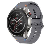 RosMank 22mm Bracelet pour Amazfit T-Rex 3 Pro 48mm/Balance 2/Balance/Bip 6/Bip 5/GTR 4/GTR 3/GTR 2/GTR 47mm, Bracelet de Rechange en Silicone souple pour Amazfit Cheetah/Stratos 3/2s, Gris