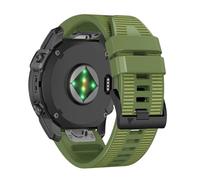 RosMank 22mm Quickfit Bracelet pour Garmin Fenix 8 E 47mm/7 Pro/7/6 Pro/6, Bracelet de Remplacement en Silicone Nylon pour Epix/Approach S70 47mm/MARQ/Instinct 2/Forerunner 965/Descent G1 (Vert)