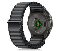 RosMank 22mm Quickfit Bracelet pour Garmin Fenix 8/Fenix E 47mm/7 Pro/7/6 Pro/6, Bracelet de Rechange en Nylon pour Epix/Approach S70 47mm/MARQ/Instinct 2/Forerunner 965/Descent G1 (Noir)